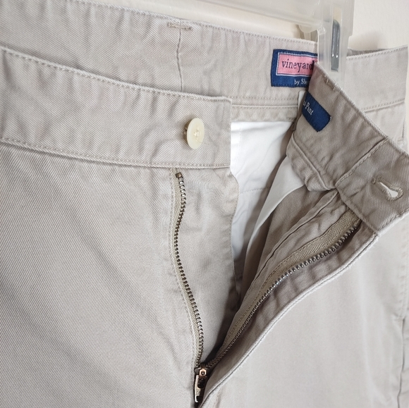 VINEYARD VINES Men's 33x32 Club Pant Chino Flat Front Khaki Cotton Pants - Picture 3 of 8